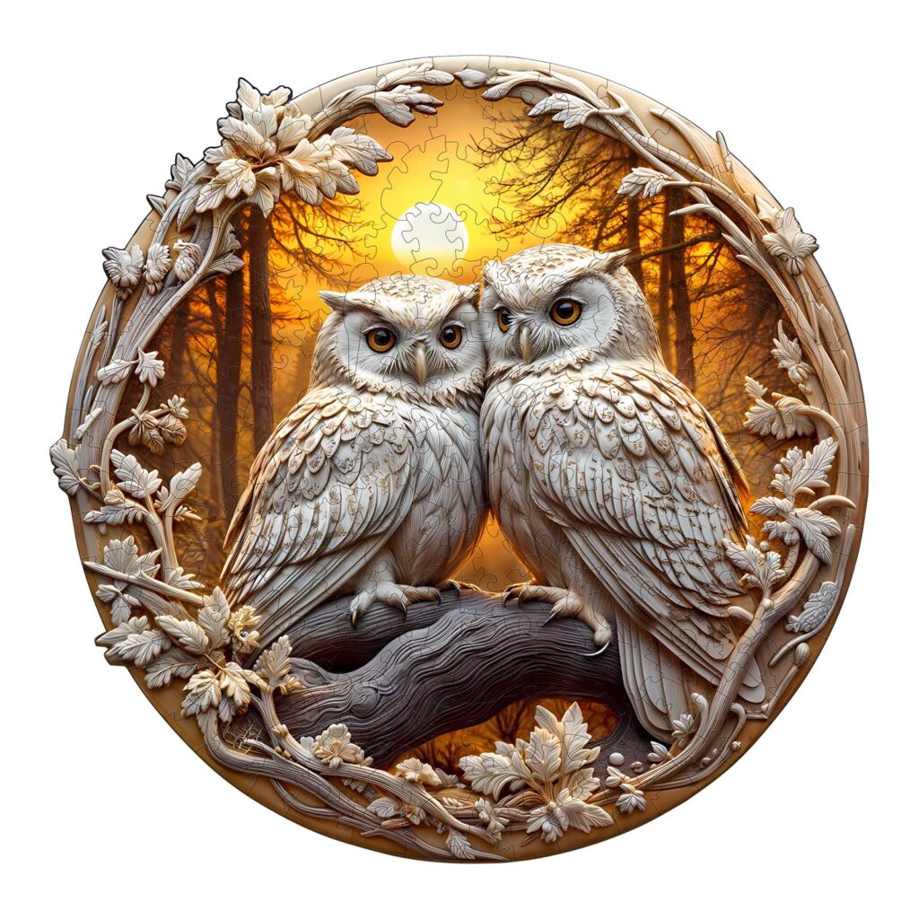 Wooden Jigsaw Puzzle – owls perched
